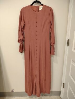 Veiled Deanna Button Front Maxi Dress